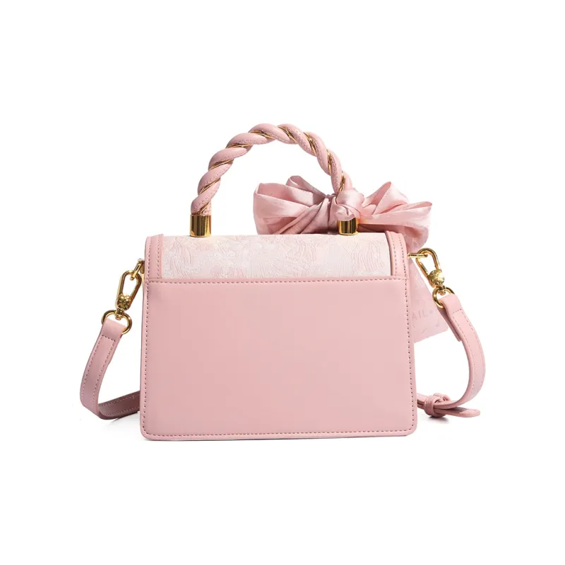 MISS GAIL Synthetic Leather Shoulder Bag, Crossbody Bag, Handbag Regular Women's Gray/Pink-16