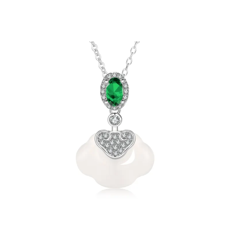 Lao Feng Xiang Chalcedony Necklaces Women's-0