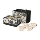 Chunshan Collection, Italian Raised Base Cup, 4 Cups, Gift Box Set