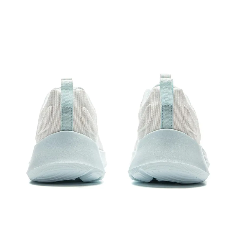 LiNing Feather Anti-Slip Wear-Resistant Low-Top Casual Running Shoes Women's White Blue-4