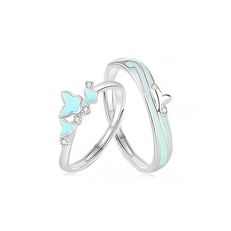 YINGNIXINDONG 925 Sterling Silver Rings Unisex-0
