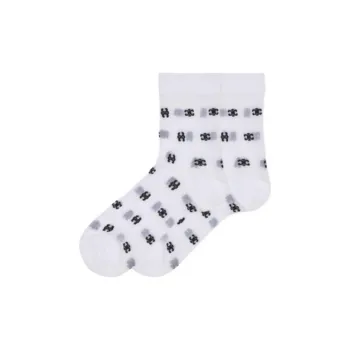 CELINE Monogram Socks 'Off White/Black'