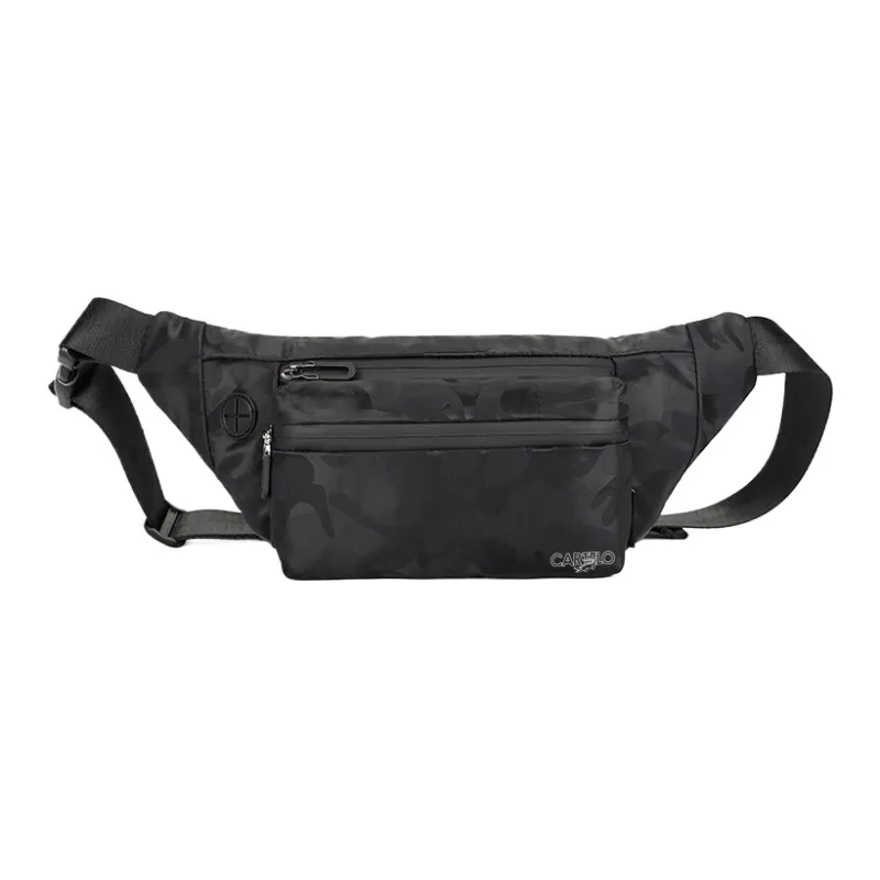 CARTELO Nylon Fabric Shoulder Bags Fanny Pack Sling Bags Regular Unisex Black/Camouflage-3