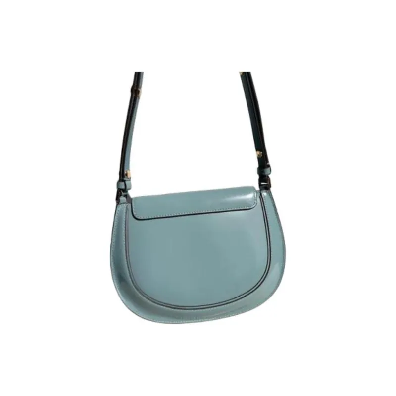 TORY BURCH Robinson Leather Crossbody Bag Shoulder Bag Small Size Women's Deep Turquoise-1