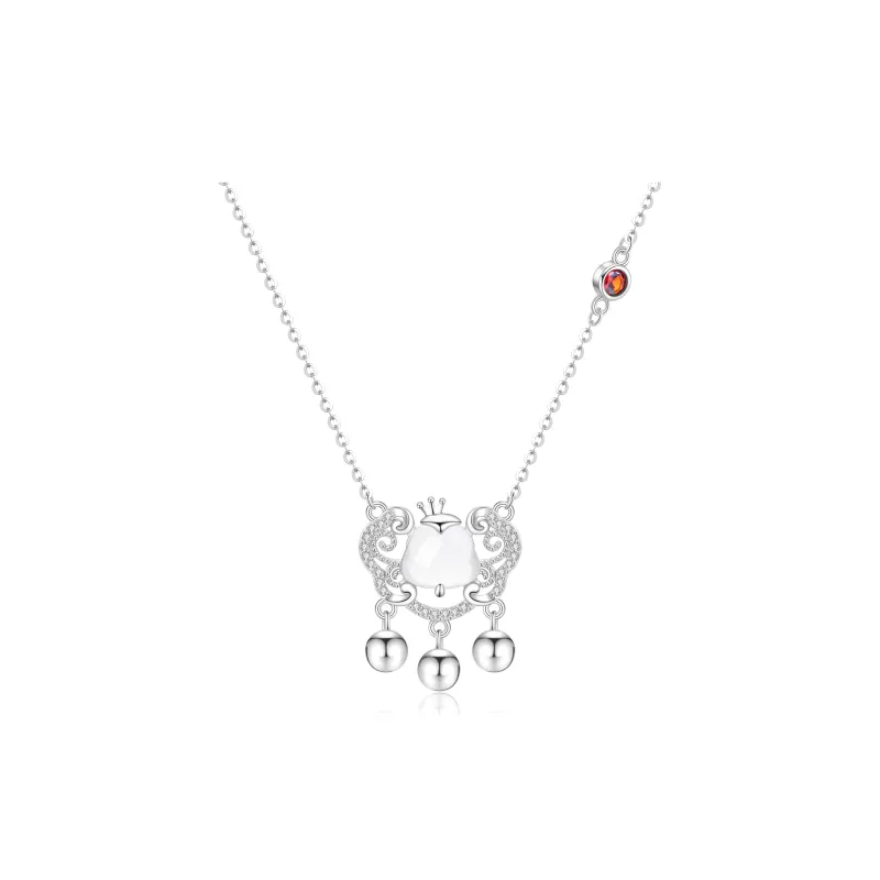 Lao Feng Xiang S925 Silver Necklaces Women's-0