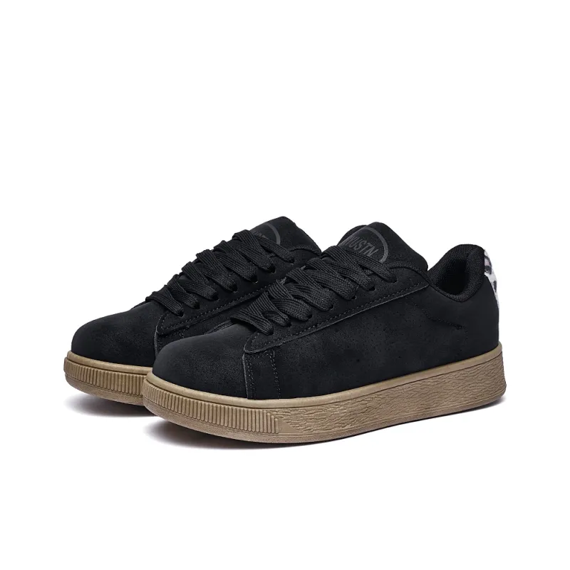 MEXICAN Anti Slip Wear Resistant Low Top Skateboard Shoes Women's Black-3