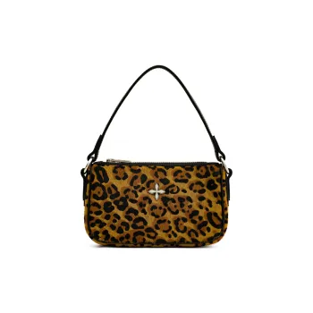 SMFK Cowhide Handbag Regular Women's Original Leopard Print