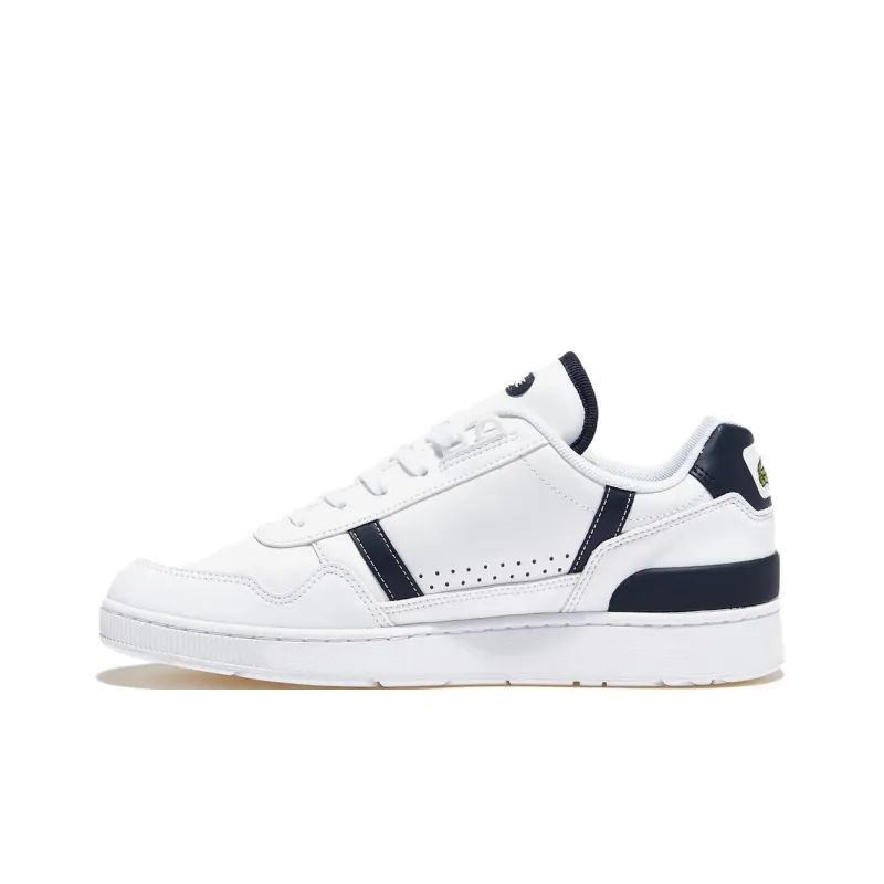 LACOSTE T Shaped Clip ABC Abrasion Resistant Low Top Skateboard Shoes Men's White-1