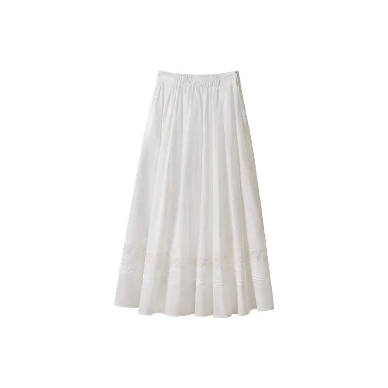 Cypress House Casual Long Skirt Women's White-1