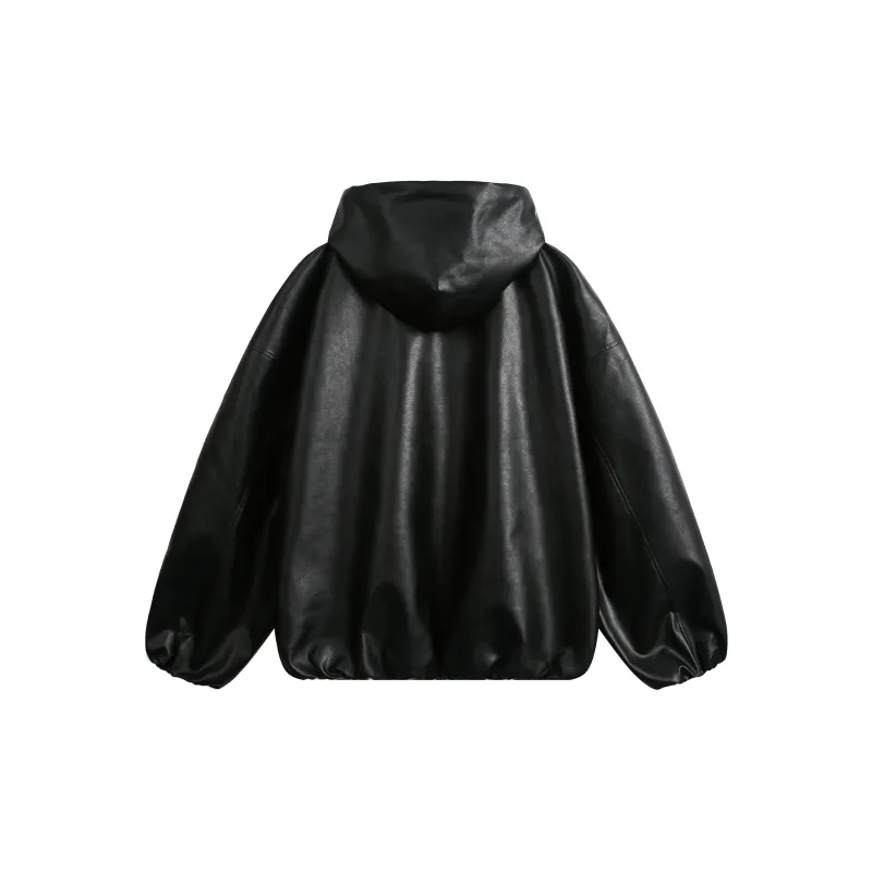Cotton Jackets Coats Unisex Black-1