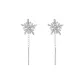 Silver White Drop Earrings