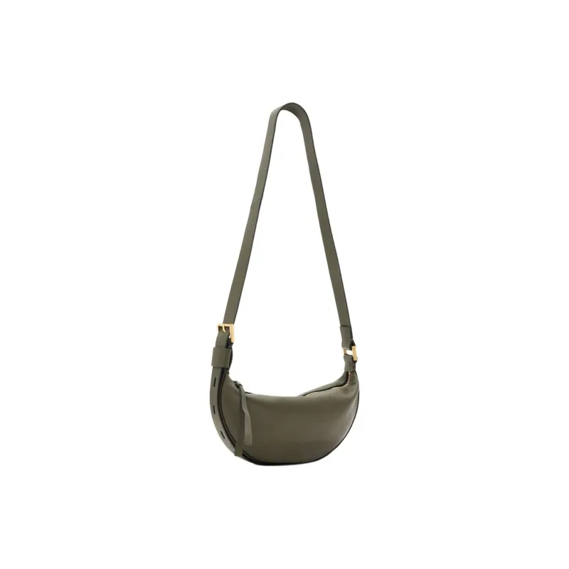 ALLSAINTS Cow Leather Shoulder Bag Women's Army Green-1