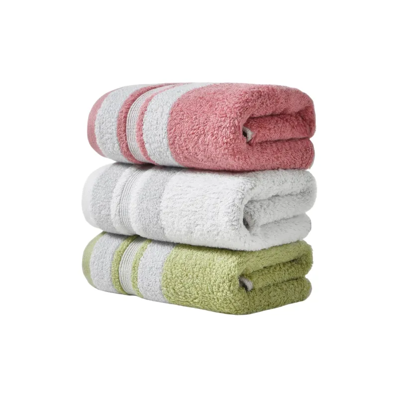 HLA Classic Color Blocking 100% Cotton Towel Bath Towel-9