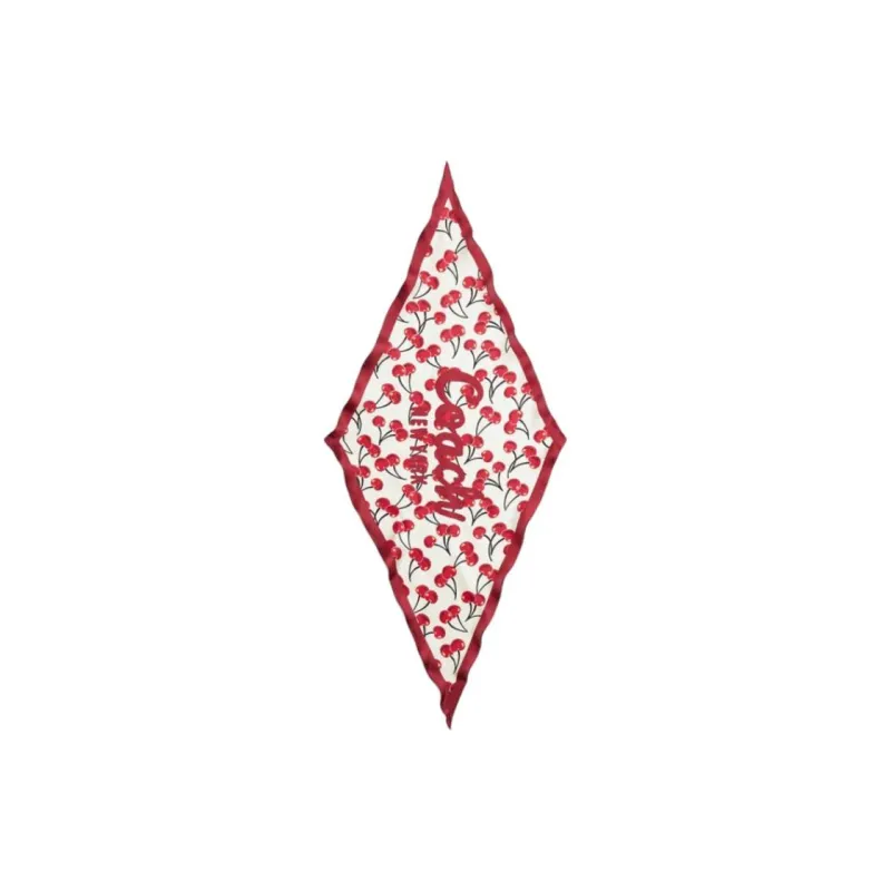 COACH Silk Silk Scarves Unisex Red-0