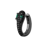 Black Green Serpent Hoop Earrings-Single