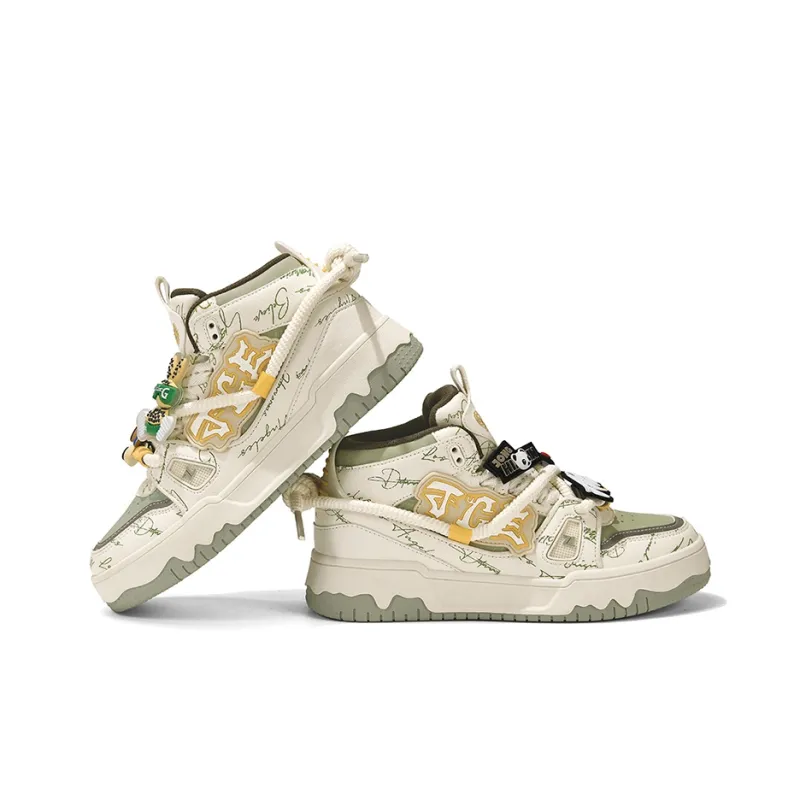 TCELLARS Warm Cushioning Wear-Resistant Lightweight Height Increasing High-Top Skateboard Shoes Unisex Exclusive Box-23