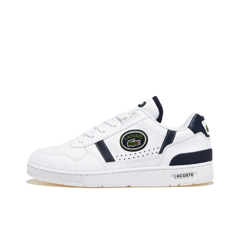 LACOSTE T Shaped Clip ABC Abrasion Resistant Low Top Skateboard Shoes Men's White-0