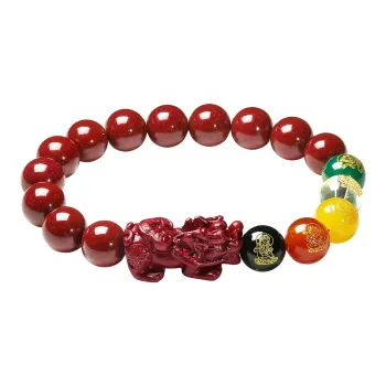 YUFENGXI Reconstructed Cinnabar Bracelets Unisex