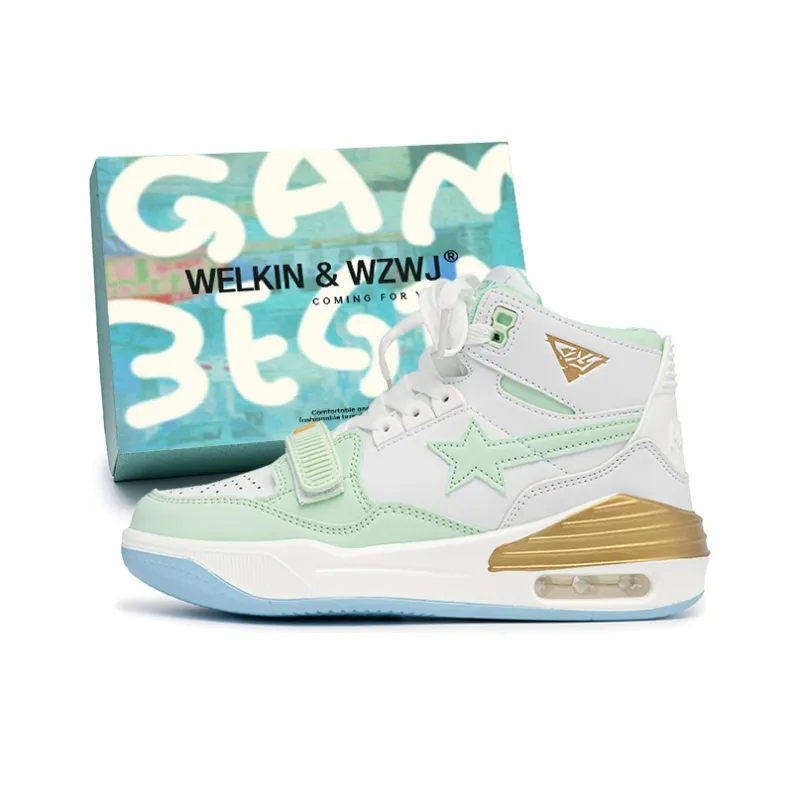 WELKIN&WZWJ Height Increasing Wear-Resistant Lightweight Breathable Slip-Resistant Skateboard Shoes Unisex White-13