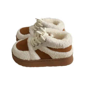 SHIGUDE Cotton Slippers Women's Brown