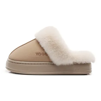 XGGC Shearling Cotton Slipper Men's Fall And Winter Home Use Warm Fuzzy Velvet Indoor Women's Winter