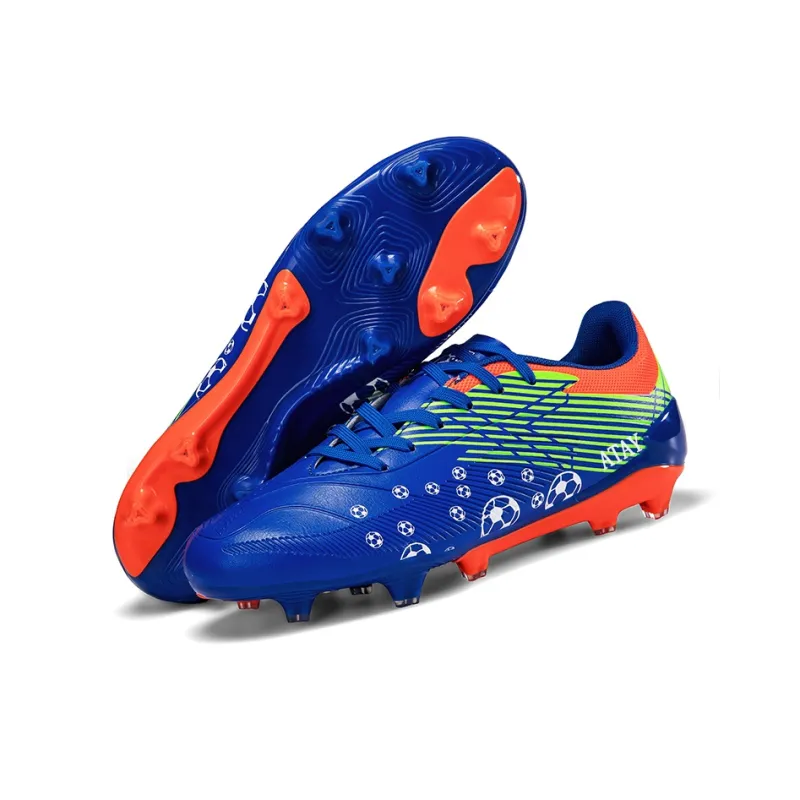 ATAY Soccer Shoes Men Low Top Green/Black/Orange/Blue Green-22