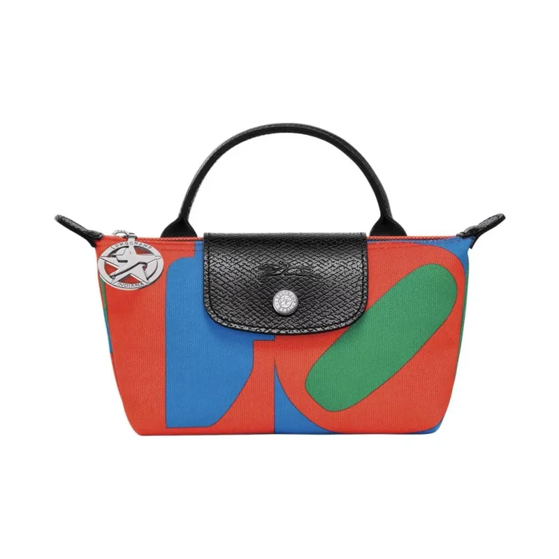 LONGCHAMP ROBERT INDIANA Collaboration Fabric Dumpling Bag Handbag Mini Women's Multicolor-0