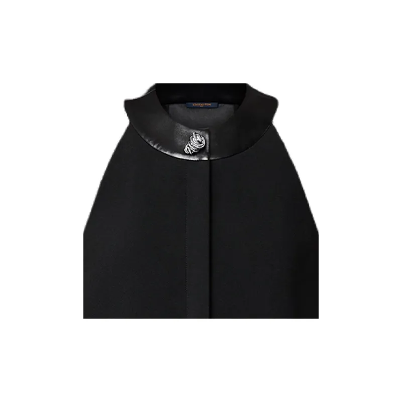 LOUIS VUITTON Leather Accent Straight Dress-5