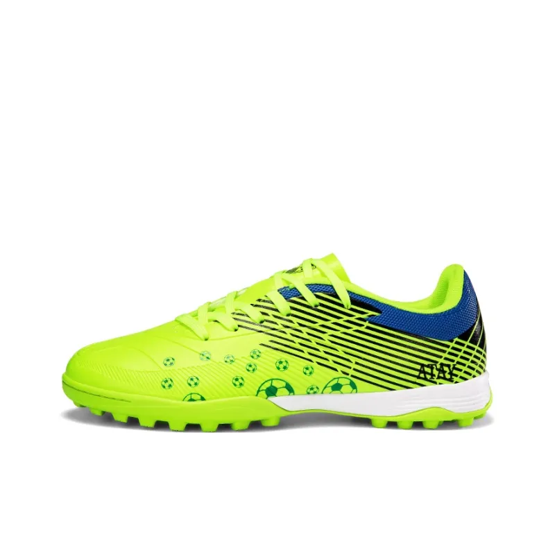 ATAY Soccer Shoes Men Low Top Green/Black/Orange/Blue Green-5