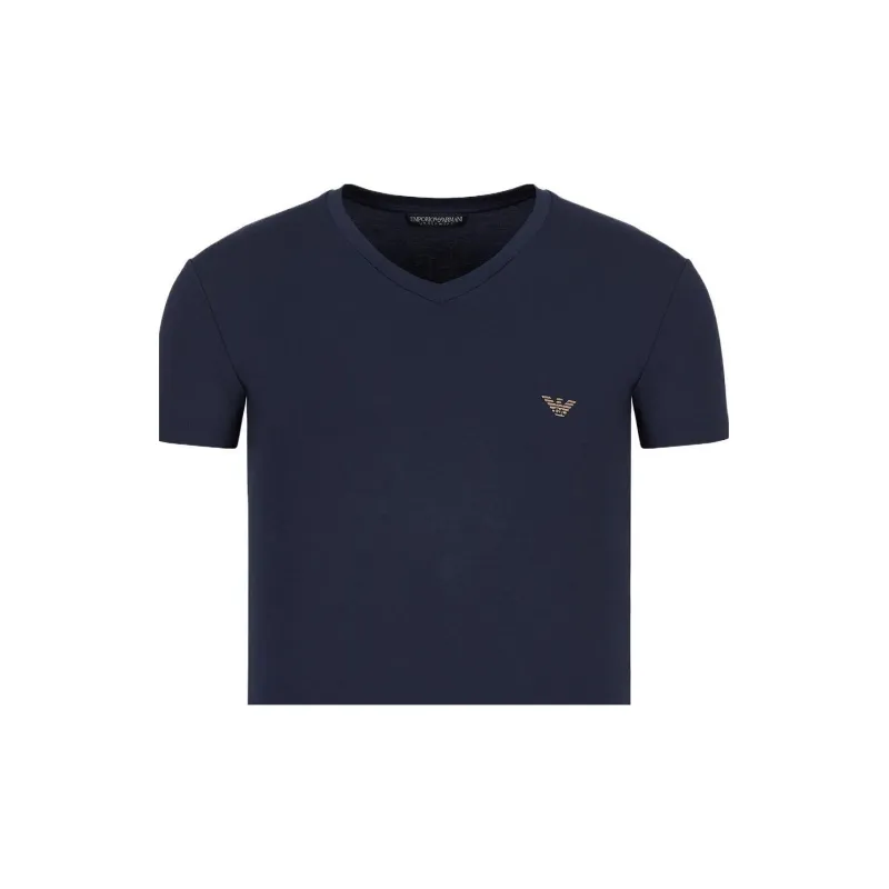 EMPORIO ARMANI Two pack Of Asv Fitted Loungewear T shirts In Soft touch Eco viscose-3