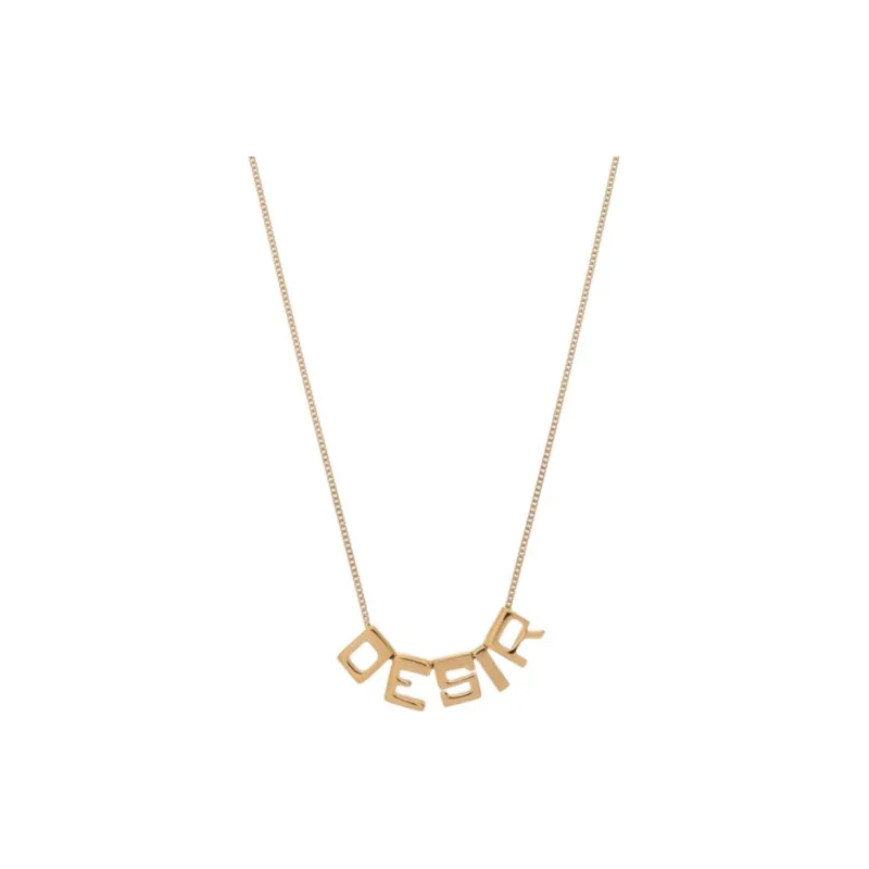 ISABEL MARANT Letter Charm Chain Necklace-0