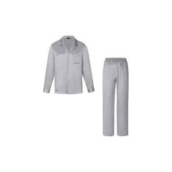 SILKY MIRACLE Pajama Set Men's Elegant Gray