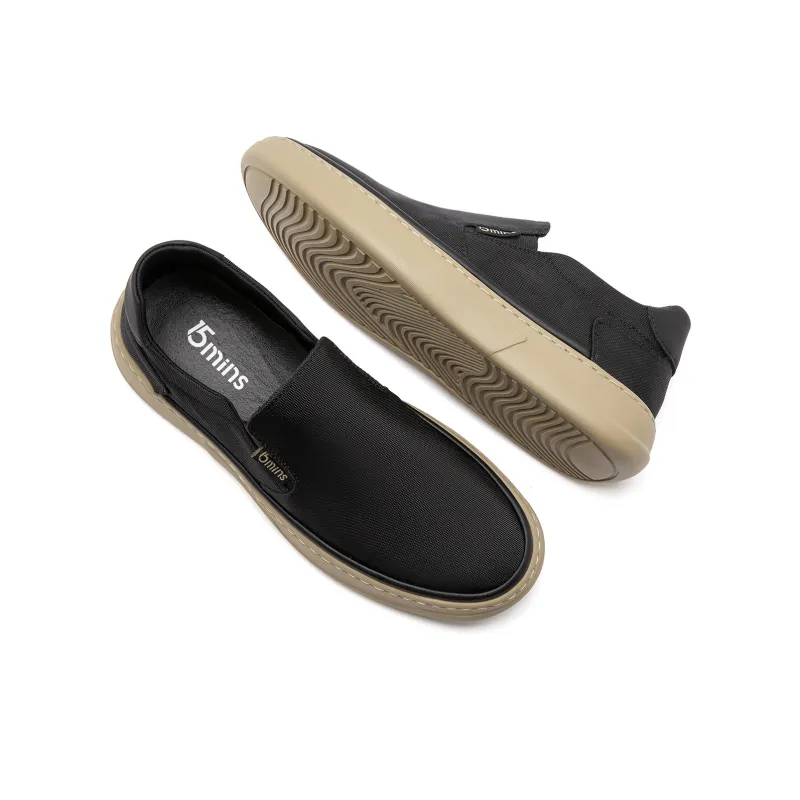 15 MINS Low Top Casual Shoes Men's Black-4