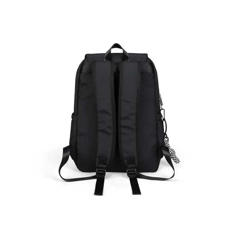 COMELY Fabric Backpack Medium Size Unisex Black-4