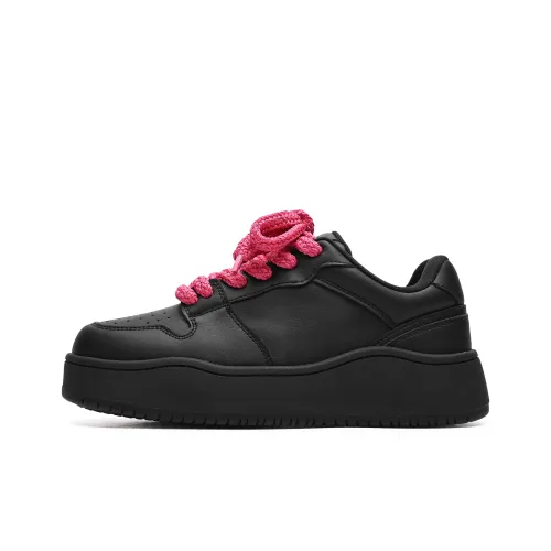 Hong Kong Meng Slip Resistant Breathable Height Increasing Low Top Skateboard Shoes Unisex Black
