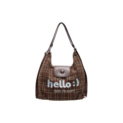YUANTUZHE Woolen Tote Bag, Shopping Bag, Crossbody Bag Women's Coffee