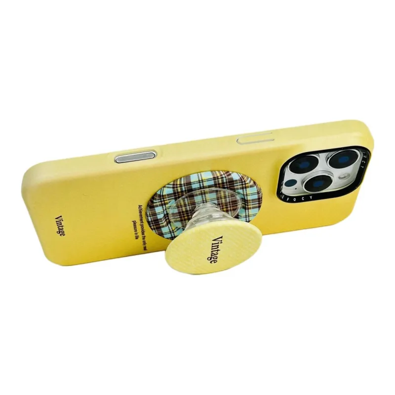 Sopi Acrylic Material Custard Bottom Film Magnetic Phone Cases Compatible With IPhone 16/15 Pro Max/Apple 13/14 Pro/Max-3