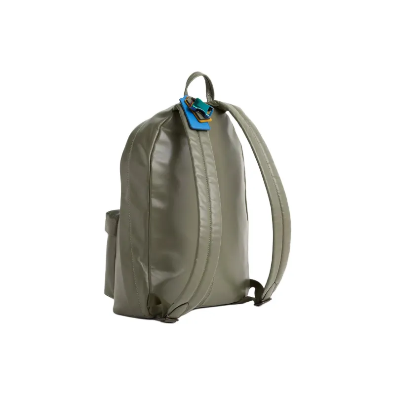 COACH HALL Paperweight Leather Backpack Large Size Men's Army Green-1