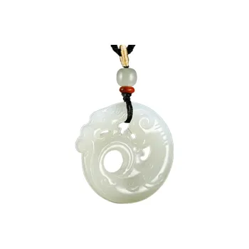 Jade Said Hetian Jade Pendants Pale Greenish White Jade Unisex