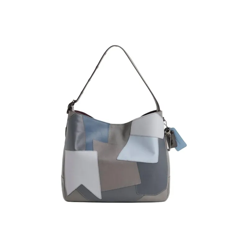 COACH Bedford Glove Tanning Hobo Bag Handbag Shoulder Bag Large Size Women's Tin Gray With Heather Gray-0