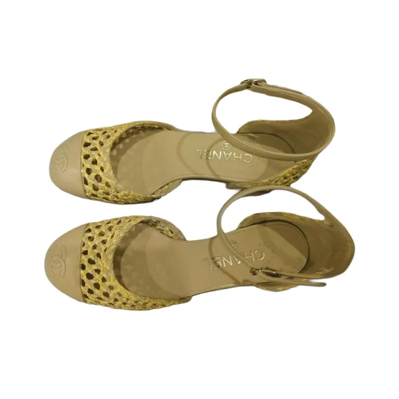 CHANEL 22P Casual Single Shoes Women's Yellow-2