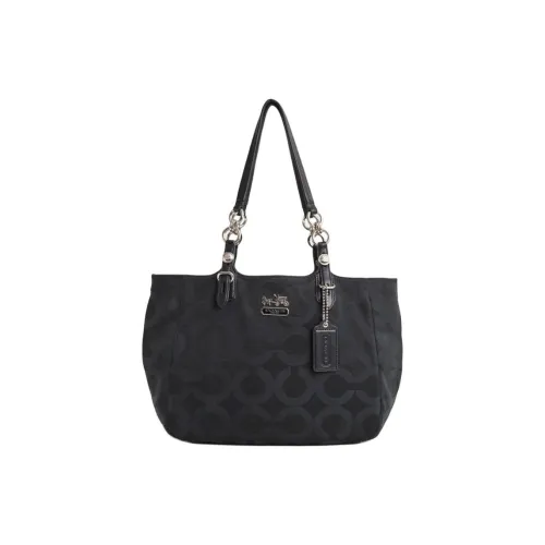 COACH Mia Canvas Canvas Bag Tote Bag Shopping Bag Handbag Shoulder Bag Women's Black