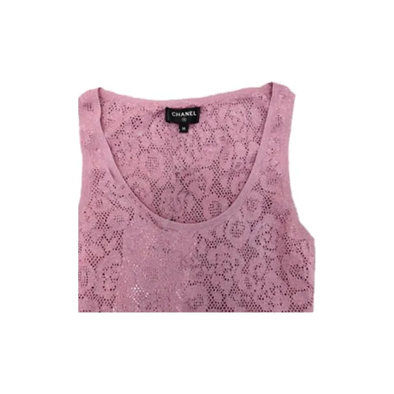 CHANEL Tank Tops Women's Pink-2