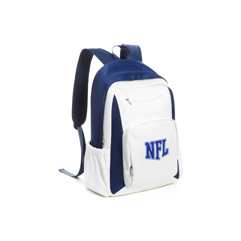 NFL Fabric Backpack Laptop Backpack Regular Unisex Blue White-2