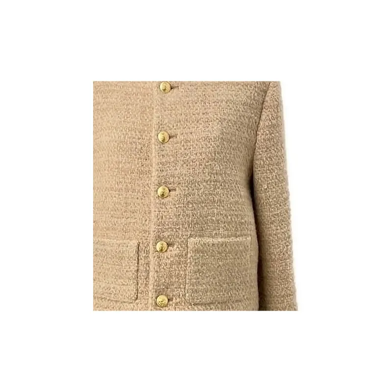 CELINE Chasseur Natural Knitted Natte Jacket Natural-5