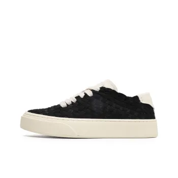 Hong Kong Meng Abrasion Resistant Breathable Height Increasing Low Top Skateboard Shoes Unisex Black