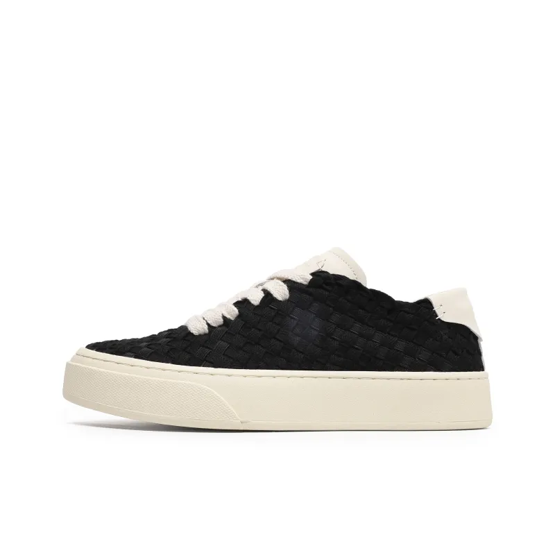 Hong Kong Meng Abrasion Resistant Breathable Height Increasing Low Top Skateboard Shoes Unisex Black-0
