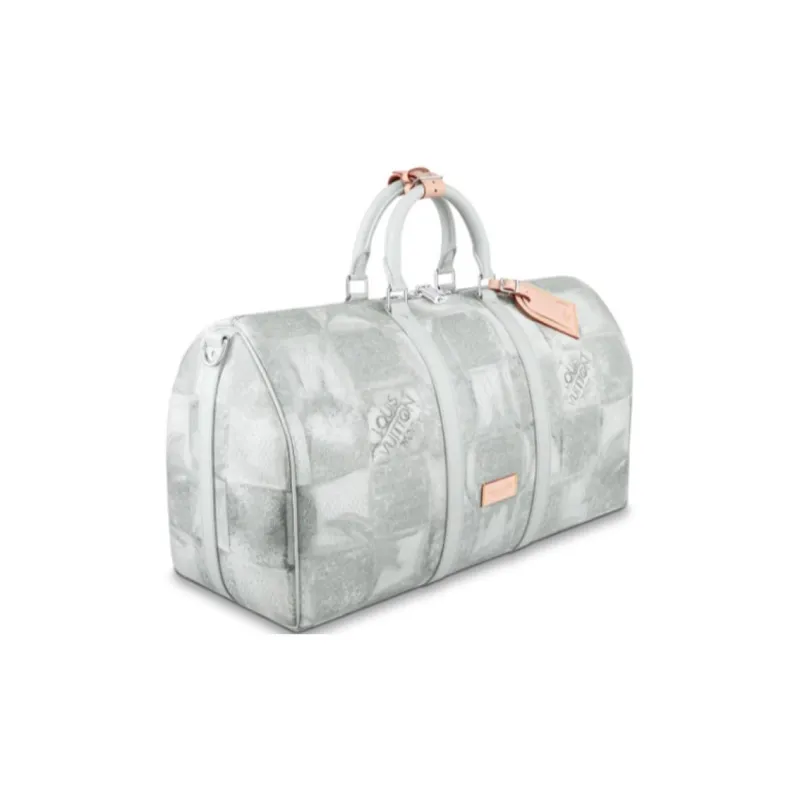 LOUIS VUITTON Keepall Bandouliere 50 Light Grey-1