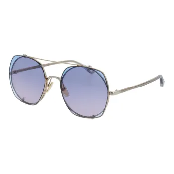 Chloe Metal Aviator Sunglasses Women's Blue