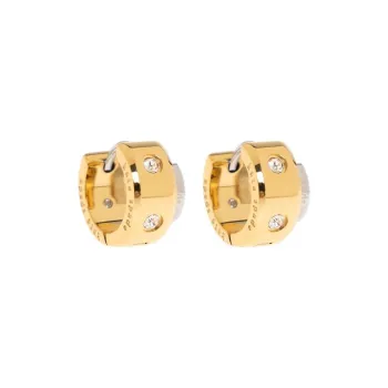 Kate Spade Set In Stone Double Huggies Hoop Earrings